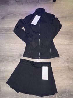 Black Lululemon jacket and skirt women’s size 4