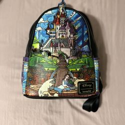 Loungefly Disney Princess Castle Series Belle Womens Double Strap Shoulder Bag Purse, One Size, Multicolor