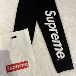 Medium Black Supreme Sweatpants