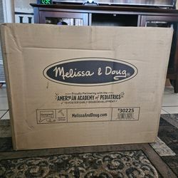 Melissa & Doug Wooden Kids Table and 2 Chairs Set - White