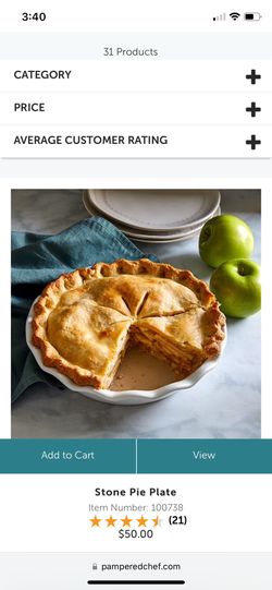 Pampered Chef Stone Pie Plate