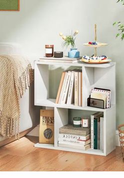 3-Tier Bookshelf with Display Shelf for Small Space