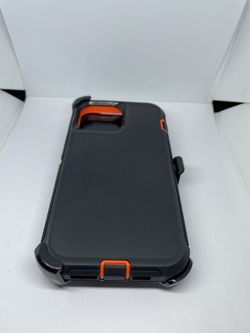 For iPhone 13 Pro Max Orange Case With Belt Clíp Holster 