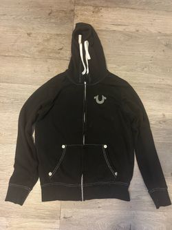 True Religion black zip up hoodie