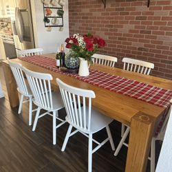 Restoration  Hardware Dining Table With 8 Chairs 