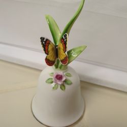 Vintage 1979 Bone China Butterfly Bell