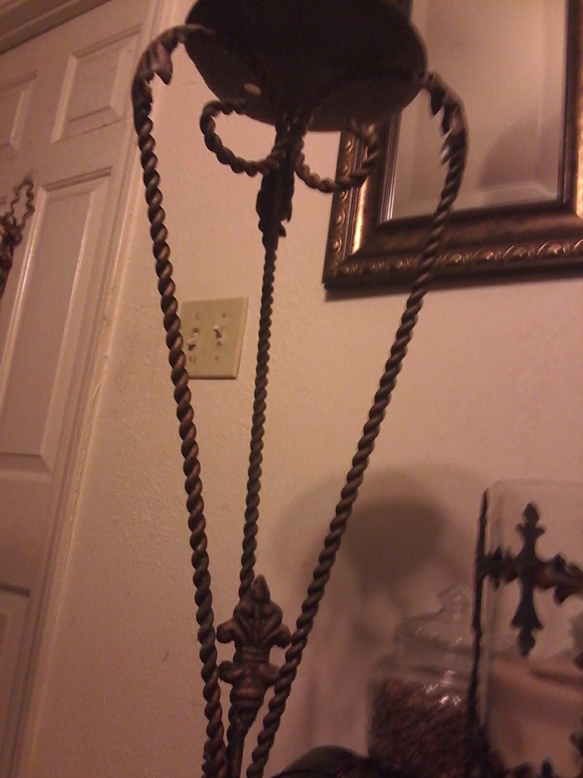 Tall candle holder decoration brass color $25.00 o.b.o