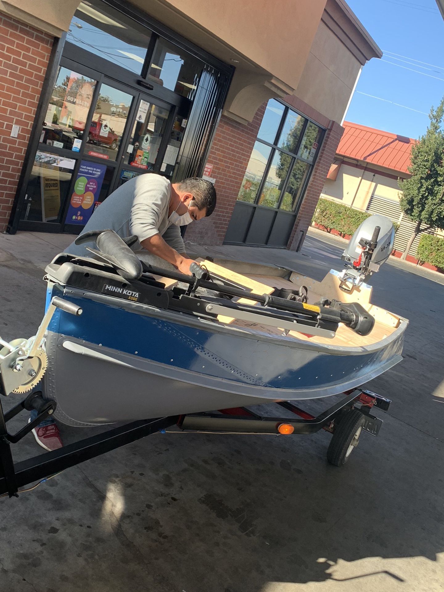 Bass Boat With 9.9 Honda Outboard