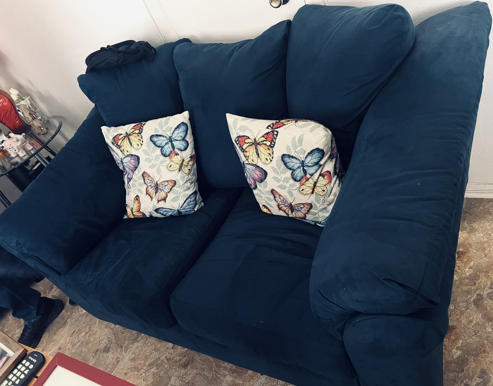 Blue Loveseat