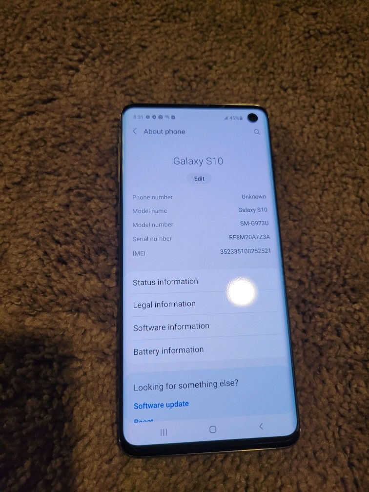 Black Samsung S10 128GB