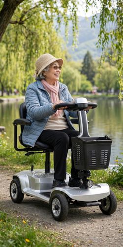 New Mobility Scooter — Warehouse Clearance! Retail & Wholesale Available • 24V system with a removable 24V 12Ah battery • Range: approximately 20 mil