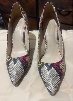 Nine West Snakeskin Print Pointed-Toe Heels