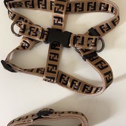 Fendi Harness Collar Leash Set