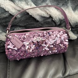 New Coach Lilac Sequin Nolita Barrel Bag CQ589!