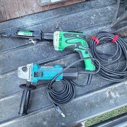 Makita grinder and drill