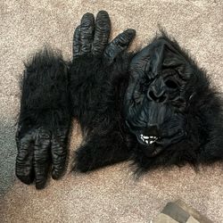 Halloween Gorilla Mask And Hands