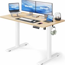 Marsail Standing Desk Adjustable Height Stand up Home Office Desk,‎ 48x24 Inch Electric Standing Desk