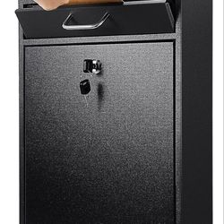 Locking Mailbox with Key for Outdoor 16.2 x 11.2 x 4.7 Inches Large Wall Mount Mail Box with Lock Security Mail Drop Metal Collection Boxes Hanging Se