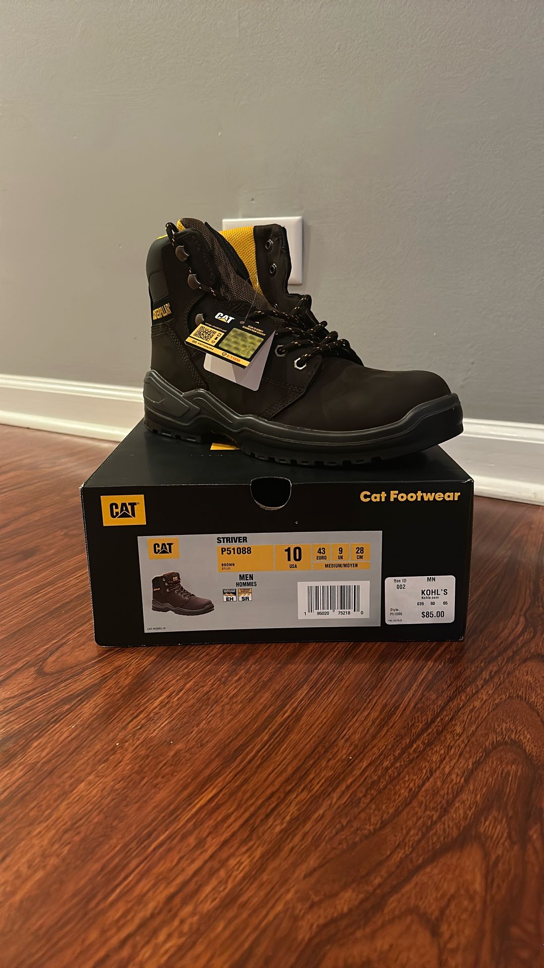 CAT Men's Work Boot Size 10