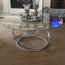 Ashley furniture chrome glass tables