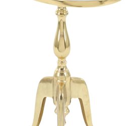 Deco 79 Aluminum Metal Side End Accent Table End Table with Marble Top, Side Table 19" x 12" x 22", Gold *New* Retail Price:90 $