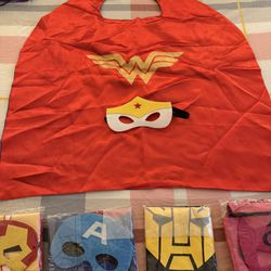 Brand New Kids Superhero Capes And Face masks For Dress Up, Costume Parties, Birthdays
