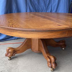 Round Antique Oak Table
