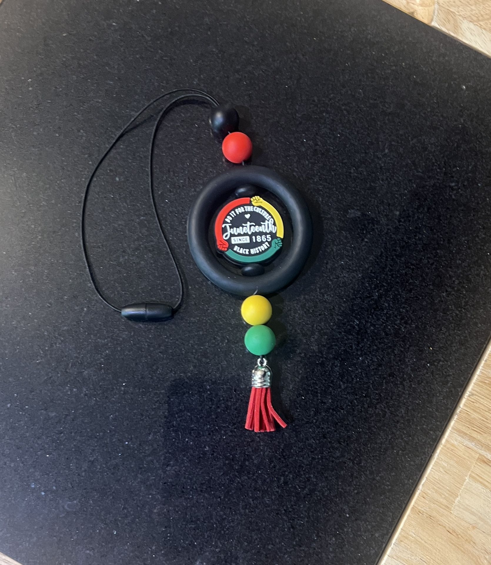 Juneteenth Rear View Mirror Charm
