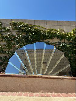 1980s Art Deco sunburst Headboard mirror wall frame