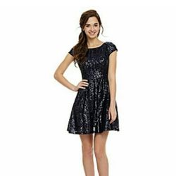 Black Sequin Dress 