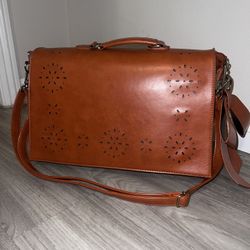 Work/School Shoulder Leather Bag