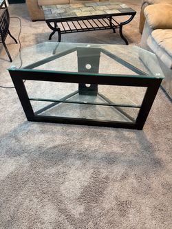 Glass tv stand