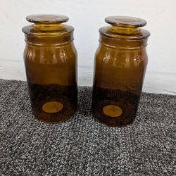 Amber glass containers