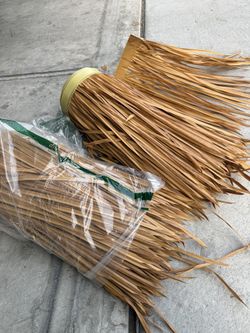 19.6″x32.8′ Mexican Palm Thatch Runner Roll Simulation Thatch Tile Plastic PE Roof Fake Straw