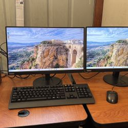 Lenovo M710s: 2x 22” Widescreens, Windows 11, WiFi 