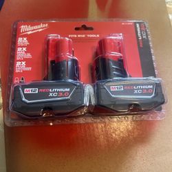 Milwaukee M12 12-Volt Lithium-lon XC Extended Capacity 3.0 Ah Battery Pack (2-Pack) 