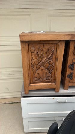 Hand carved night stands