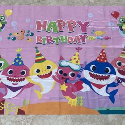 Baby shark back drop