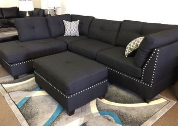 New nice sectional and ottoman
