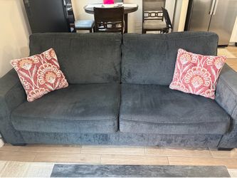 Sleeper Sofa, Loveseat, and Armchair Set and tables