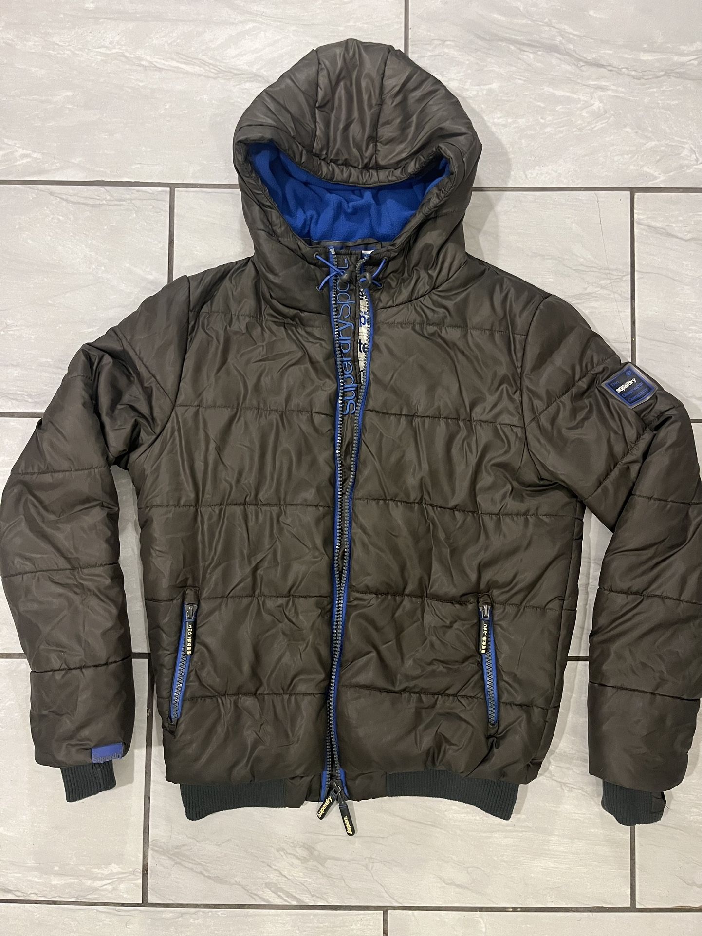 SUPERDRY Outwear Japan Olive Green Hooded Puffer Jacket Coat Size Large