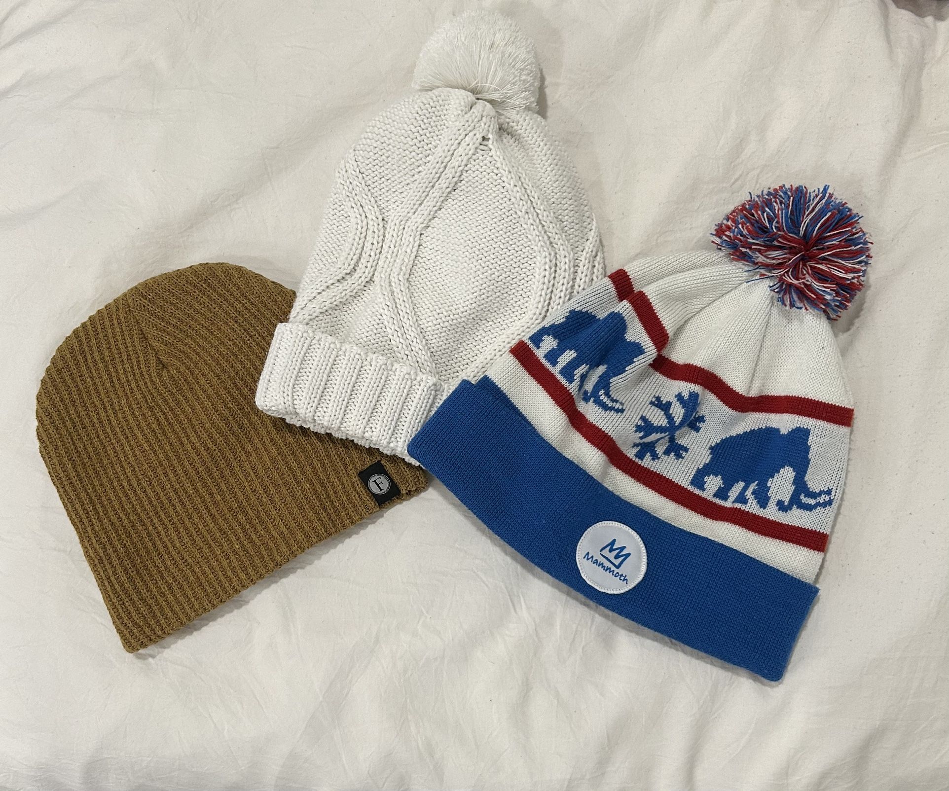 Three Winter Beanies 