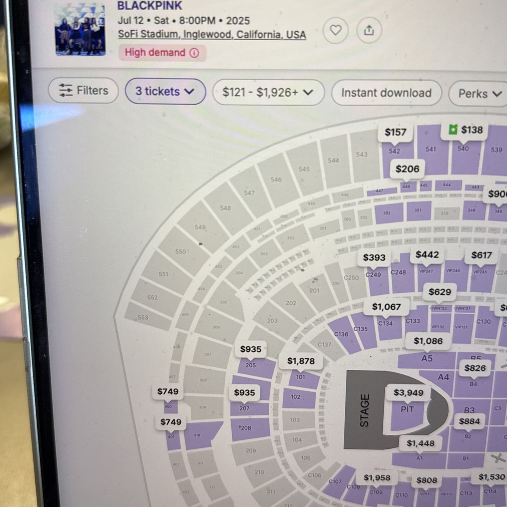 BLACKPINK Tickets X3,All Products : American Fashion Style Bags On Sale