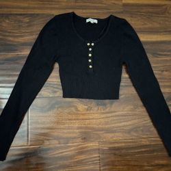 Long-sleeve Crop Top