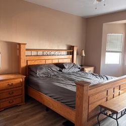 California King Bedroom Set (Memory Foam Mattress Included) 