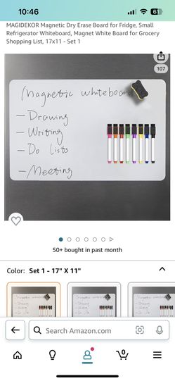 Magnetic Dry Erase Board 17x11