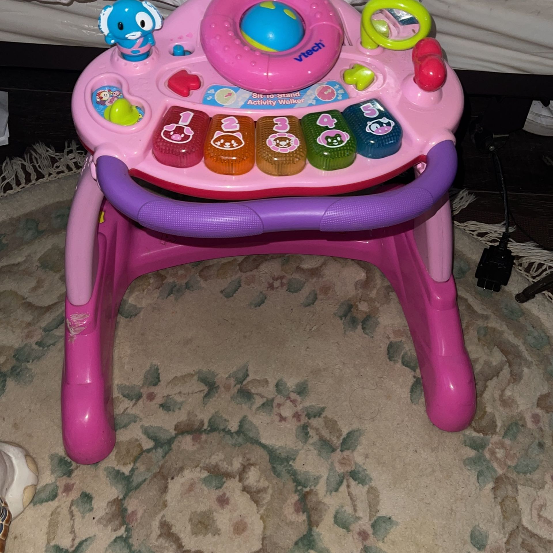 Pink Color Infant Walker Toy Or Pushing Toy