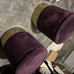 Purple Ottomans