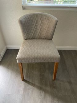 Upholstered Accent Chair with Wood Legs