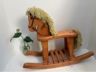 Vintage Wooden Rocking Horse